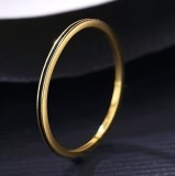 Inel Subtire Din Argint 925 Placat Aur 14K, Model Minimalist ARG93F
