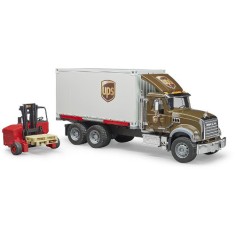 Camion Bruder Ups Mack Granite cu Stivuitor foto