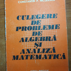 culegere de probleme de algebra si analiza matematica din anul 1984