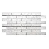 Panou decorativ, PVC, model caramida 3D, alb cenusiu, 96x48.5 cm GartenVIP DiyLine, Artool