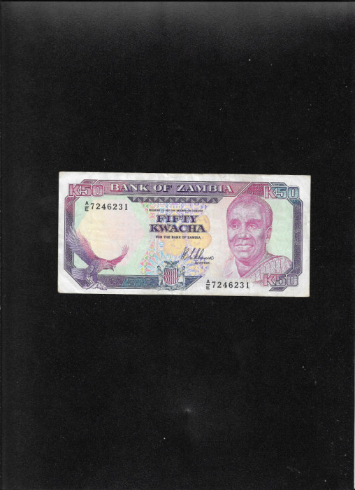 Rar! Zambia 50 kwacha 1989(91) seria7246231
