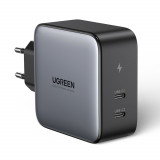 &Icirc;ncărcător Ugreen 2x USB Type C 100W Power Delivery Gri (50327)