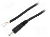 Cablu alimentare DC, cabluri, DC 2,35/0,7 mufa, negru, 1,5m, WEST POL - P07-TT-C075-150BK