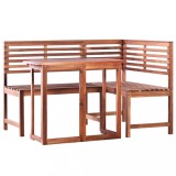 VidaXL Set mobilier bistro, 2 piese, lemn masiv de acacia