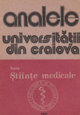 Analele Universitatii din Craiova - Seria Stiinte Medicale -1991 foto