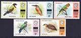 DB1 Fauna Pasari Ins. Solomon 1975 Supratipare 5 v. MNH, Nestampilat