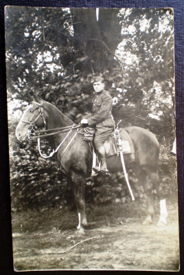 P.204 CARTE POSTALA FOTOGRAFIE WWII BELGIA MILITAR CAVALERIE foto