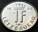 Moneda 1 FRANC - LUXEMBURG, anul 1990 * cod 2913 = excelenta