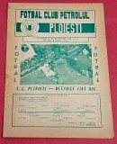 Program meci fotbal PETROLUL PLOIESTI - MECANICA FINA BUCURESTI 28.09.1980
