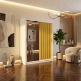 Dressing Tapitat ADELA Galben Cu Oglinda ✅Model elegant