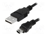 Cablu USB 2.0 LOGILINK USB A - USB B mini mufă 3m negru