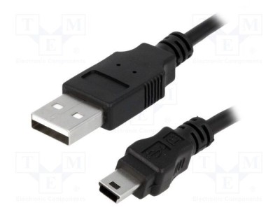 Cablu USB 2.0 LOGILINK USB A - USB B mini mufă 3m negru foto
