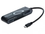 Cititor de carduri pe micro USB 2.0 OTG 6 sloturi, Delock 91732