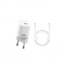 Incarcator priza Universal Type-C PD20W + cablu USB-C Lito LT-LC01 Alb foto