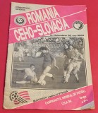 Program meci fotbal ROMANIA - CEHOSLOVACIA 14.11.1992 (Preliminarii CM SUA 1994)