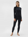 Lenjerie termoactivă fără cusături cu l&acirc;na Merino (colanți) pentru femei - neagră, 4F Sportswear