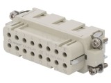 Conector HDC mamă DA PIN 16A 16 contact inserturi