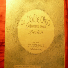 Partitura interbelica - Jolie Ohio - Boston de T.Sergius , Ed. Ticu Esanu