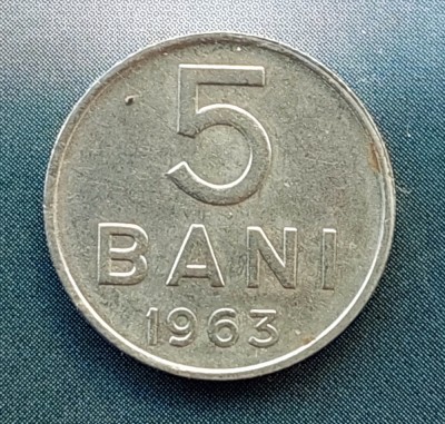 Moneda 5 bani 1963 RPR foto