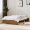 VidaXL Cadru de pat Small Double 4FT maro miere 120x190 cm lemn masiv