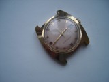 Ceas mecanic Timex Water Resistant 23660 2572, defect, cheita blocata, Analog, Casual, Placat cu aur