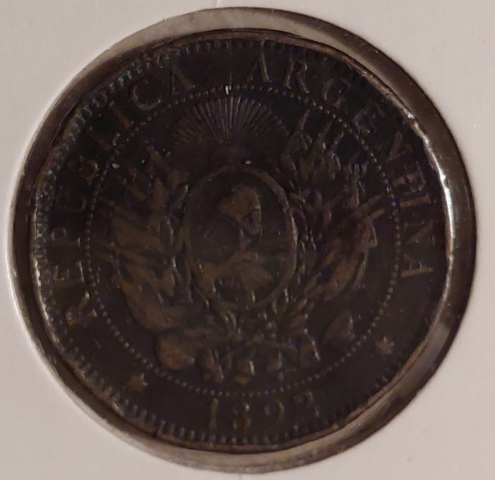 Argentina 1892 dos centavos
