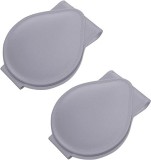 Set de 2 suporturi auto pentru ochelari TSLBW, gri, piele, 9 x 4.5 cm