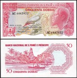 SAO TOME SI PRINCIPE █ bancnota █ 50 Dobras █ 1982 █ P-56a █ UNC █ necirculata