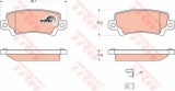 Set placute frana,frana disc TOYOTA COROLLA (CDE12, ZZE12, NDE12, ZDE12) (2001 - 2007) TRW GDB3289