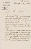 129S Scrisoare manu propria expediată de la Oravița la 15 decembrie 1908 de avocatul Petru Cornean către Pavel Oprișa la Brad