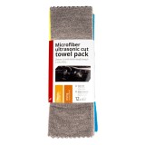 Set 12 lavete din microfibra fara margini AMiO, prosoape moi pentru curatare auto si acasa, 35x35 cm, 250 g/m2, reutilizabile
