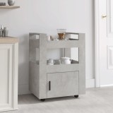 VidaXL Cărucior de bucătărie gri beton 60x45x80 cm lemn prelucrat