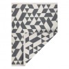 Covor TWIN 22992 geometric, bumbac, cu două fețe, Franjuri ecologice - antracit / crem, 200x290 cm