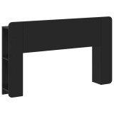 vidaXL Tablă de pat cu sertar Negru 135 x 18,5 x 80 cm Lemn prelucrat 8001202