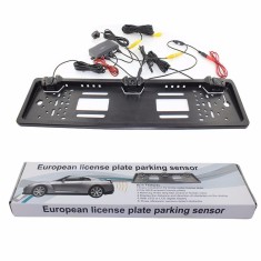 Camera marsarier+Senzori Parcare Acustici in Suport de Numar Auto 2in1 foto