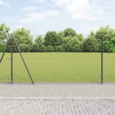 Gard Hexagonal vidaXL Gri 1.2x10 m Oțel