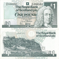 1993 (24 II), 1 pound sterling (P-351c.2) - Scoția - stare -aUNC!