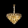 Candelabru Cristal CC8052/400GD 6x E14, Diametru 40cm, Auriu Lucios, Inaltime Reglabil ModernLight Concept