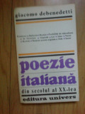 N4 POEZIE ITALIANA DIN SECOLUL AL XX - LEA-GIACOMO DEBENEDETTI