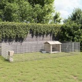 vidaXL Adăpost pentru animale cu 24 panouri, 54x80 cm, fier galvanizat 3321347