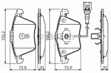 Set placute frana,frana disc AUDI TT (8J3) (2006 - 2014) BOSCH 0 986 494 550