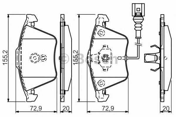 Set placute frana,frana disc AUDI A3 Sportback (8PA) (2004 - 2013) BOSCH 0 986 494 550