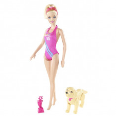 Papusa Barbie campioana la inot W3759 Mattel foto