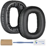 Set 2 bureti pentru casti Marshall Monitor II ANC, Monitor 2 - Negru - Spuma cu memorie - Piele ecologica