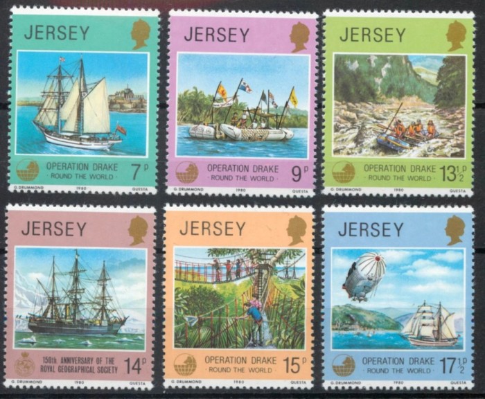 Jersey 1980 - Operation Drake, vapoare, serie neuzata