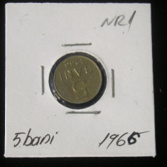 M1 C10 - Moneda foarte veche 23 - Romania - 5 banI - 1966