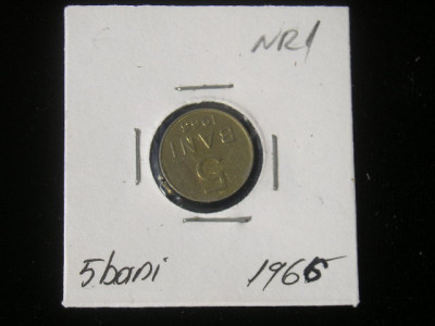 M1 C10 - Moneda foarte veche 23 - Romania - 5 banI - 1966 foto