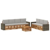 vidaXL Seturi de canapele cu pernă 8 pcs Lemn Solid de Acacia 3384127