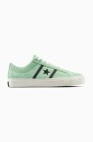 Converse tenisi din piele intoarsa One Star Academy Pro culoarea verde, A10578C