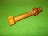 RASNITA vintage din LEMN in forma de surub , 26 cm
